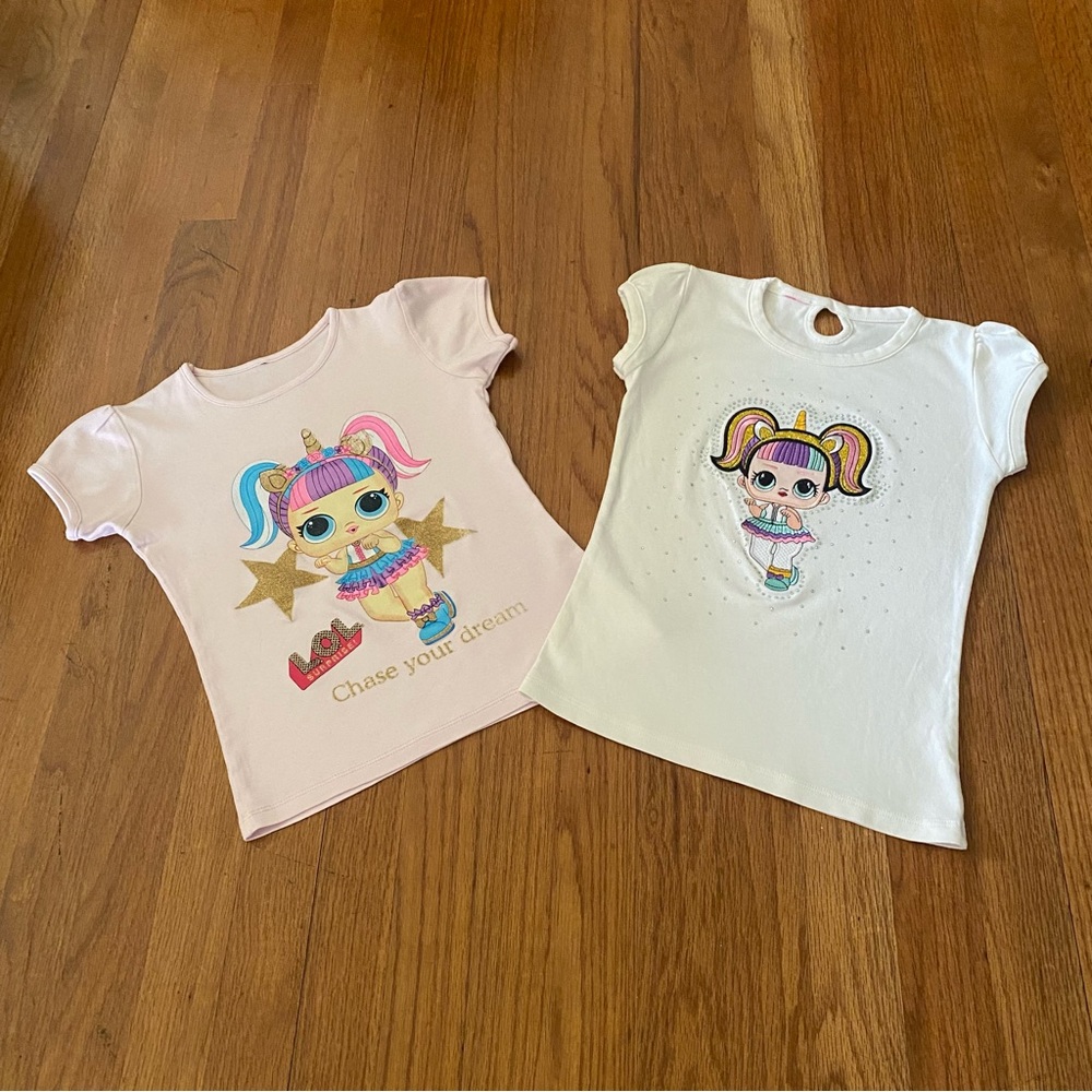 L.O.L. Surprise! Girls' Graphic-Embroidered Cotton Pima Tees Set